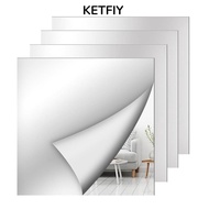 KETFIY 1pc Acrylic Mirror Sheet, DIY Craft Self Adhesive Non Glass Mirror Stickers,  1.6mm Thick Sim