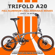 Ethereal Trifold A20 – 20” Full Aluminum Trifold Bike with Shimano Tiagra & Hydraulic Disc Brakes