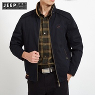 JEEP SPIRIT 1941 ESTD ยี่ห้อสองเสื้อทหารเสื้อผู้ชายฤดูใบไม้ผลิฤดูใบไม้ร่วงผ้าฝ้ายธุรกิจสบายๆกระเป๋าผ