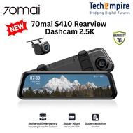 70mai S410 2.5K Rearview Dashcam Dual-channel Resolution | Supercapacitor |Buffered Emergency Record