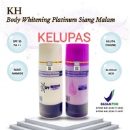 hb dosting kelupas BPOM ,losion body whitening platinum kelupas isi 2 pcs siang dan malam