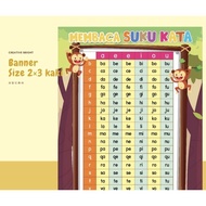 🇲🇾Bunting/Banner挂式布条SUKU KATA乘法表learn alphabet number multiplication kindergarden Education Wall Cha