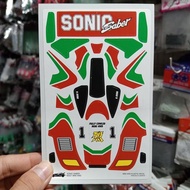 DECAL MINI 4WD SONIC SABER STICKER TAMIYA SONIC SABER