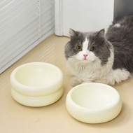 ZHILINGZHU เซรามิกส์ ชามเซรามิครูปแมว อุปกรณ์ป้องกันกระดูกสันหลังส่วนคอ เรียบเนียน ถ้วยให้อาหารแมว อุปกรณ์เสริมสำหรับสัตว์เลี้ยง สีลูกอมสี ชามอาหารแมว ในร่ม