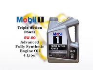 MOBIL 1 - 5w50 API-SN Fully Synthetic Engine Oil 4Liter 5w-50 API SN Minyak Enjin