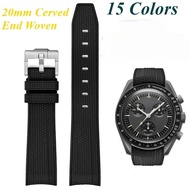 Co-branded Dive Watch Fashion Watch Strap Stitched Woven Silicone Rubber Watch Bracelet  Waterproof 