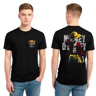 CODUnisex New Design ONEPICE Monkey D. Luffy Dabble Side Print T-Shirt Pure Cotton Round Neck Short 