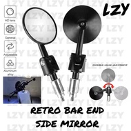 SET Adjustable Retro Classic Bar End Side Mirror Universal High Quality