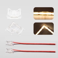 COB LED Connector 8/10mm Quick Connector COB Monochrome Light Strip 2PIN Corner L-Shaped Intermediat