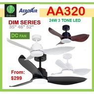 AeroAir AA-320 Ceiling Fan DC Motor 35" 46" 52"