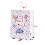 Paperbag Karakter Kartun Beruang Lucu Goodie Bag Motif Rabbit & Bear Tas Jinjing Serbaguna Bingkisan