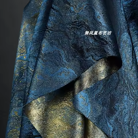 Brocade Jacquard Fabric Oil Painting Cheongsam New Chinese Style Packaging Gift Box Clothing Fabric