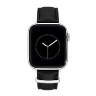 NW1001SVBK42 時尚人造皮革錶帶適用於 Apple Watch® (黑色/銀色) (42/44/45/Ultra)