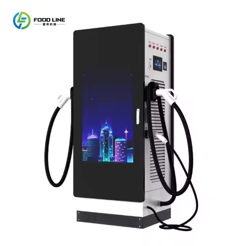 43 Inch Advertising Screen 60 80 120kW DC EV Charger with APP Control Ethernet 4G WiFi CCS GB T Fast