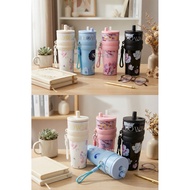 BottleAJ 31517 710Ml | Flower Edition 710ml Drinking Bottle Tumbler - Aesthetic Floral Motif