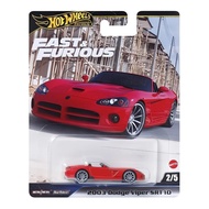 Xe hơi mô hình JBL85/HNW46 Hot Wheels Premium Fast&Furios 2003 Dodge Viper SRT10 - màu đỏ cho trẻ 3+