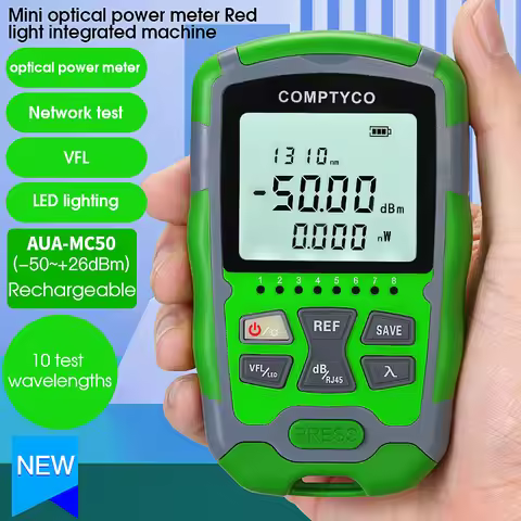 COMPTYCO AUA-MC50 Rechargeable Optical Power Meter(OPM -50 to +26dBm) + Visual Fault Locator(VFL 1-5
