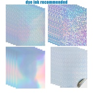Holographic Printable Sticker Paper for Inkjet 10 Pcs  Vinyl Sticker Printable Paper, Waterproof Glo