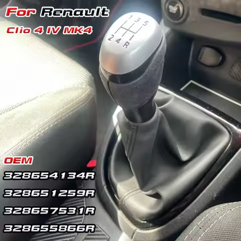For Renault Clio 4 IV MK4 5/6 Speed Gear Shift Knob Manual Stick Head Shifter Lever Handle Car Inter