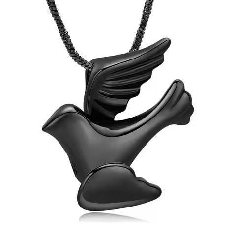 Cremation Jewelry Peace Dove Urn Necklace for Ashes Stainless Steel Ash Pendant for Women Men Keepsa