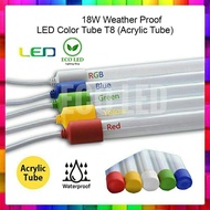 LED T8 18W COLOUR TUBE 4FEET - WEATHERPROOF
