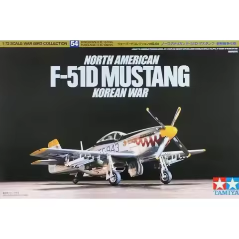Tamiya 60754 1/72 Scale Model Kit Fighter Aircraft Kit North American F-51D Mustang