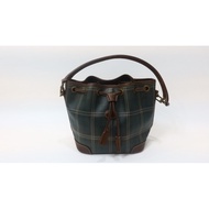 Bean Pole - secondhand vintage canvas Leather bucket Bag
