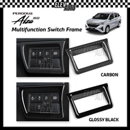 Perodua Alza 2022 2023 Multifunction Switch Frame Control Panel Trim Carbon Fiber Interior Accessori