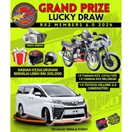 BAJU RXZ MEMBER 6.0 2024 TSHIRT SWEATSHIRT LUCKY DRAW COUPON