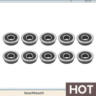 10Pcs F695- Bearing 5X13X4mm Flanged Miniature Deep Groove Ball Bearings F695RS for   2/3 3D Printer
