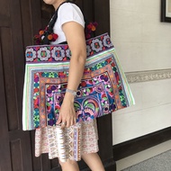 Cotton Backpack Shoulder Bag Handmade Hmong