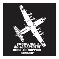 Lockheed Martin AC-130 Spectre Gunship Aircraft, Cutting Sticker
