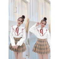 [HCM]Set Áo Sơ Mi + Chân Váy Bigsize 60-90Kg (Có Size Ảnh Thật Bigsize)