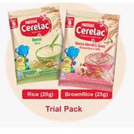 Nestle Cerelac Rice Beras Brown Rice Milk Beras Merah Susu Trial Pack Sample Sachet 20g