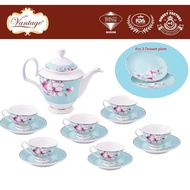 Vantage Tiffany Blue Mognolia Tea Set (14 Pcs)