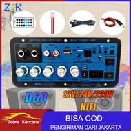Digital Bluetooth Stereo Amplifier Papan Subwoofer Dual Mikrofon Karaoke Mobil Amplifier Speaker