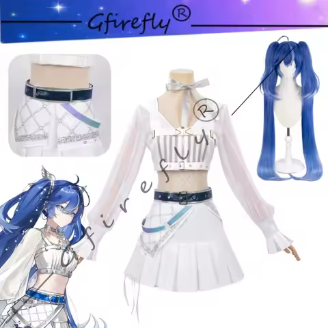Wuthering Waves Iuno Solar 5 Same Style Cosplay Full Wig Accessories Adult Women Carnival Stage Perf