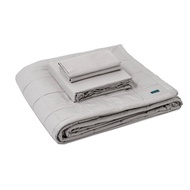 KAPAS LUXE | Quilted Comforter Set | 100% ELS Cotton Casing + Bamboo Fill | Includes Fitted Bedsheet