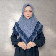 Jilbab instan Nitta bergo renda susun mewah by FO hijab wanita muslim
