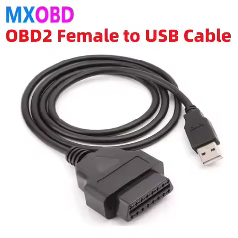 OBD2 16pin Female To USB Cable Car Trip Computer Obd Convert Adapter Connector Auto Scanner GPS 16 p