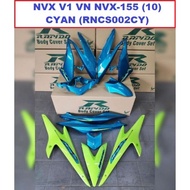 Rapido Cover Set Yamaha NVX V1 VN NVX-155 (10) Cyan Blue Accessories Motor NVX155 V1 NVX 155 NVX155(