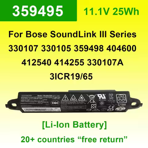 For Bose Soundlink III Battery 359495 359498 330107 330107A 330105 412540 414255,Bluetooth Mobile Sp