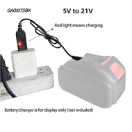 GAOXI75BK 21V Battery Charging Cable, DC Interface Dedicated 5V To 21V Boost Cable, USB Adapter Boos