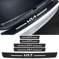 Carbon Fiber Car Door Sill Protector Film Rear Bumper Stickers for KIA K3 K5 K7 EV6 Soul Seltos Spor