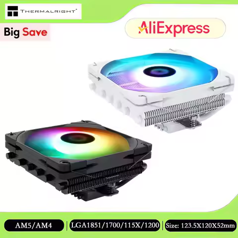 Thermalright AXP120-X67 Black ARGB Press Down CPU Air Cooler 120mm PWM Fan 6 Heat Pipes Air Cooler f