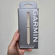 Garmin Quick Release (20mm) 皮革錶帶-淡沙色(18K玫瑰金錶扣)