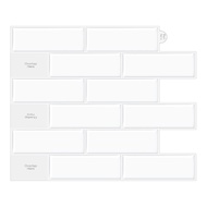 TARA PEEL & STICK VINYL WALL STICKER 30.5X30.5CM WHITE BRICK