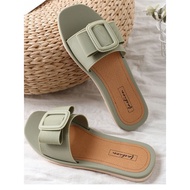 [besty_mart3] SH99 Korean Imported Women's Sandals Soft Casual Women Slippers - green, 36
