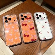 Cute Red Cherry Pink Bow Phone Case For OPPO Realme C85 Pro Note 60 50 C55 C53 C75 C71 C65 C67 C63 C