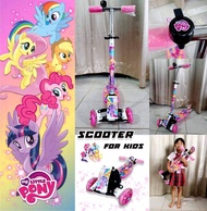 Scooter For Kids สกู๊ตเตอร์ขาไถ3ล้อมีกริ่ง ☃️ Pony โพนี่ 🌈 เป็นที่ชื่นชอบของเด็กๆ พับเก็บได้ พกพาสะดวก 🛴คอปรับระดับได้ระดับ มีกริ่ง